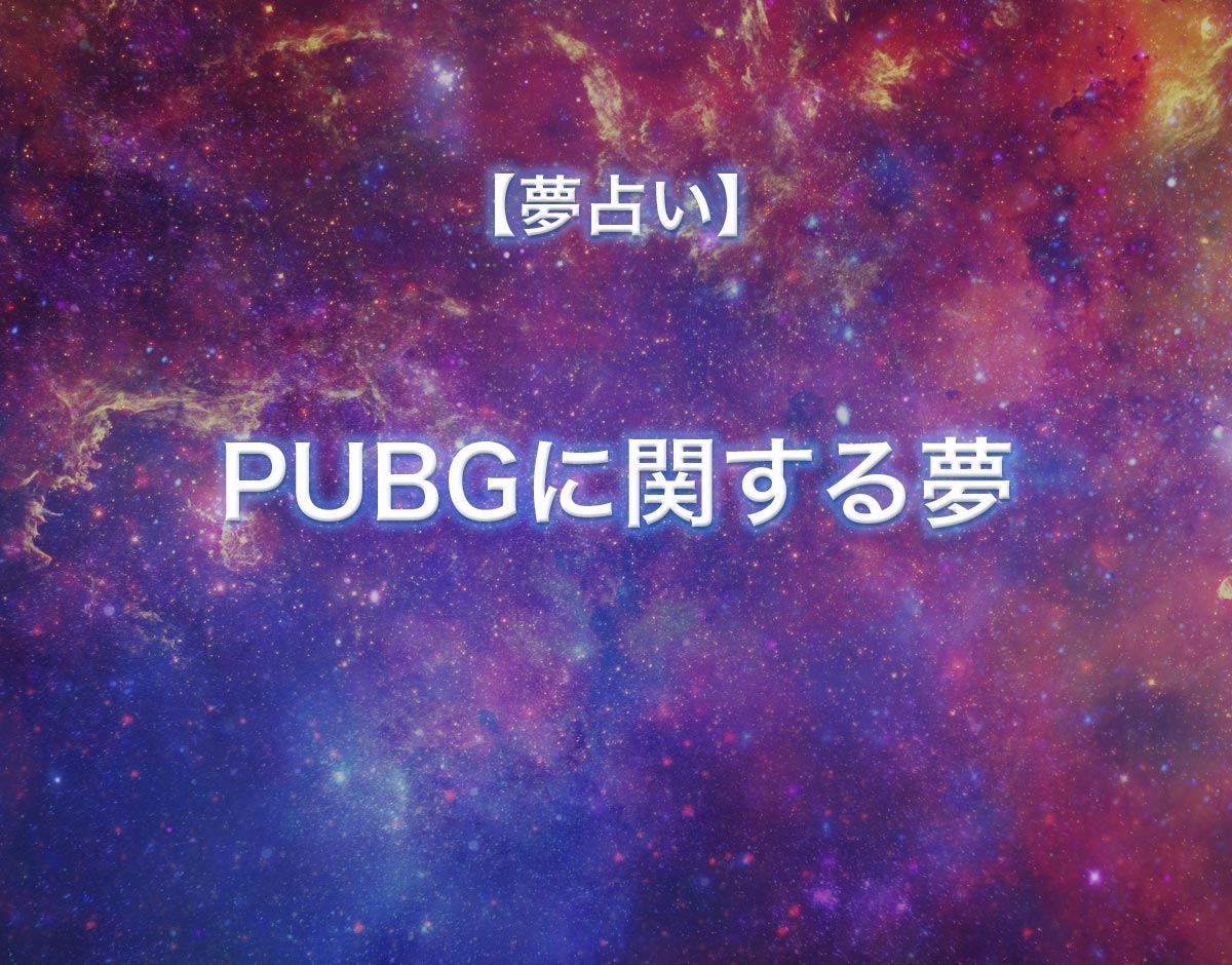 「PUBGに関する夢」の意味